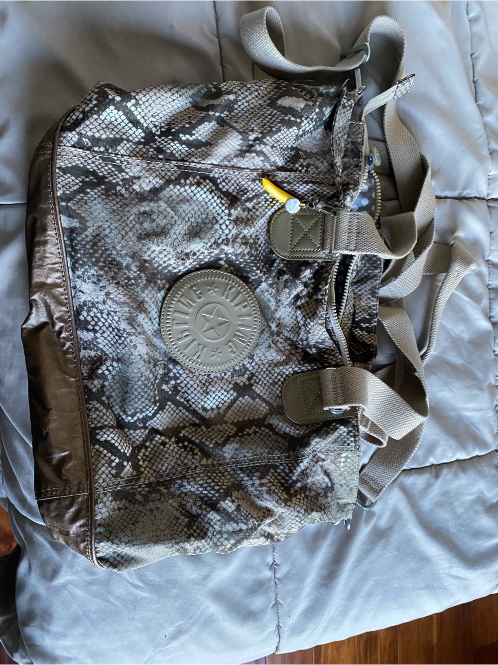 Kipling Snake-Print Cross Bag